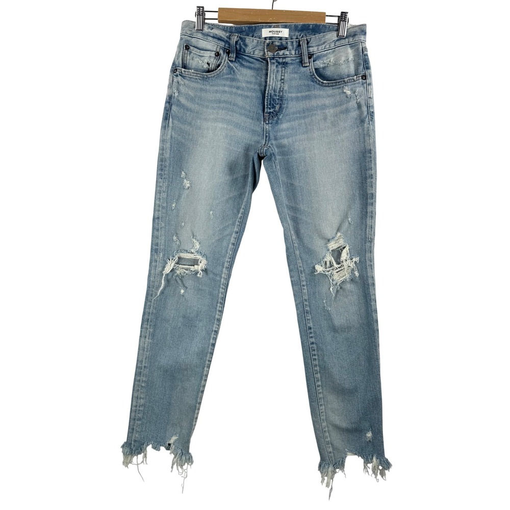 MOUSSY‎ VINTAGE skinny ankle Jeans Light Wash Japan fabric boho Y2K Size 28